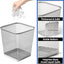 10 Botes Basura Metal Plateado 6gal Malla Antiderrap