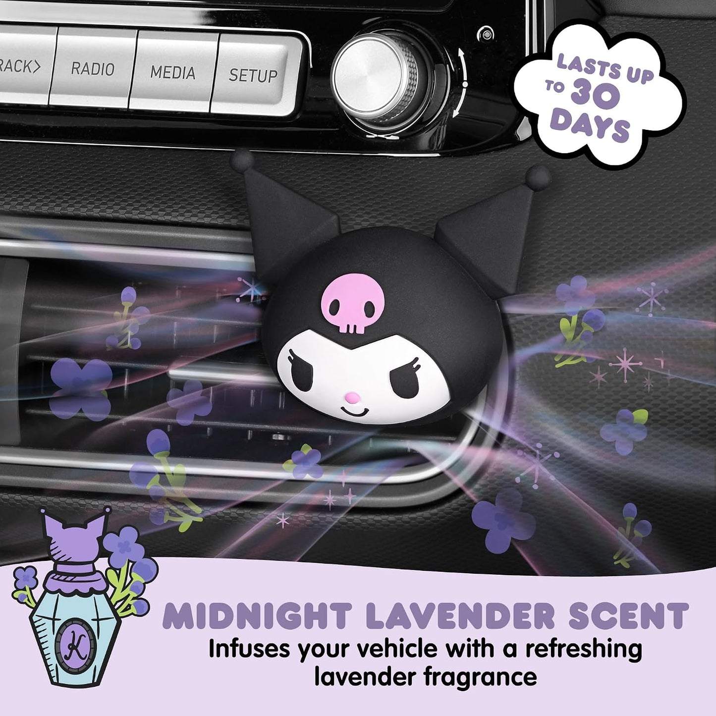 Ambientador coche Sanrio Kuromi Hello Kitty