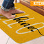 Tapete puerta verano texto divertido arpillera amarillo
