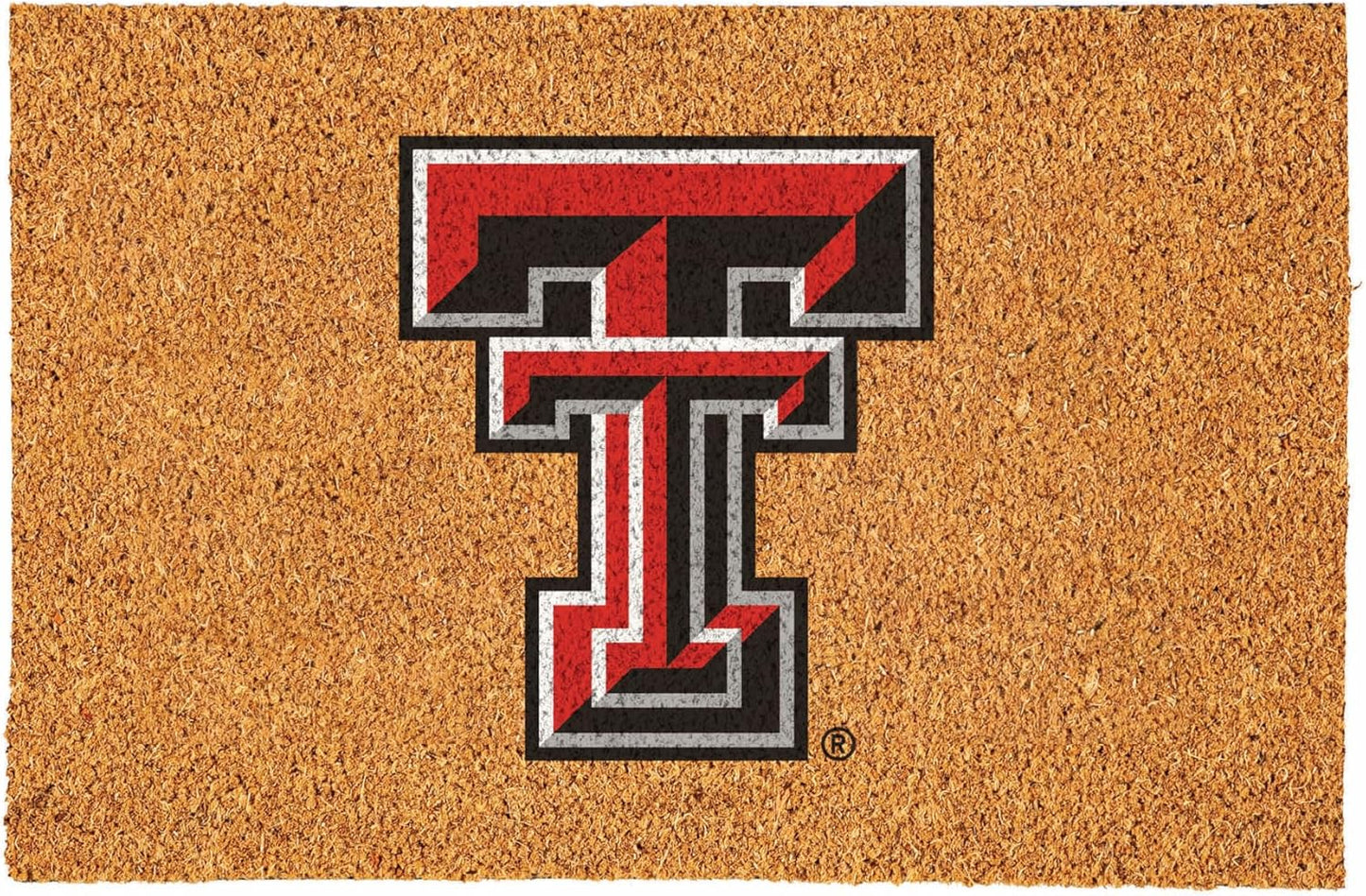 Tapete fibra coco Texas Tech 36x24pulg logotipo oficial