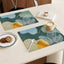 4 Manteles Bohemios 12x18pulg Antideslizante para Comedor