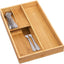 Organiz. cubiertos bambú cajón cocina divisor