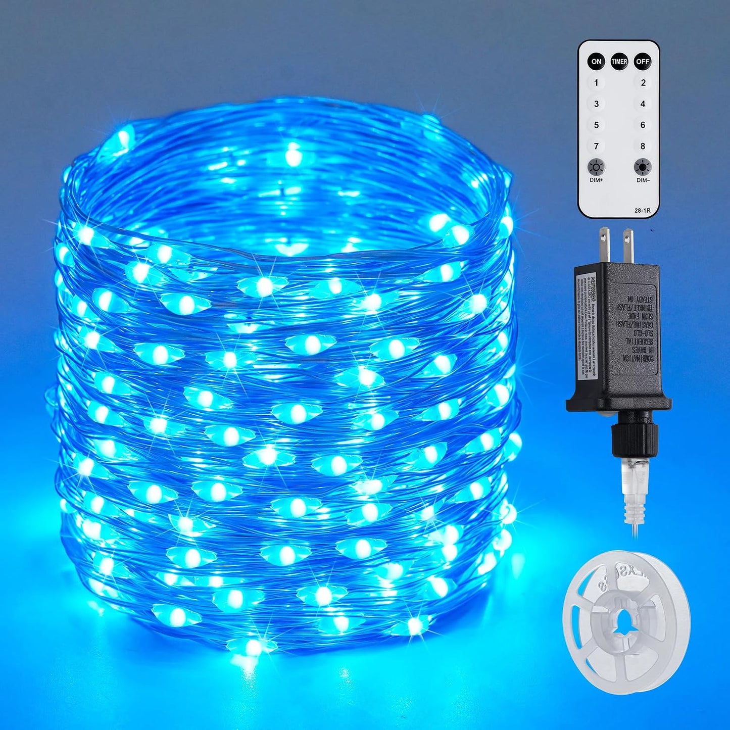 200 Luces LED Azules para Árbol Navidad 66ft 8 Modos