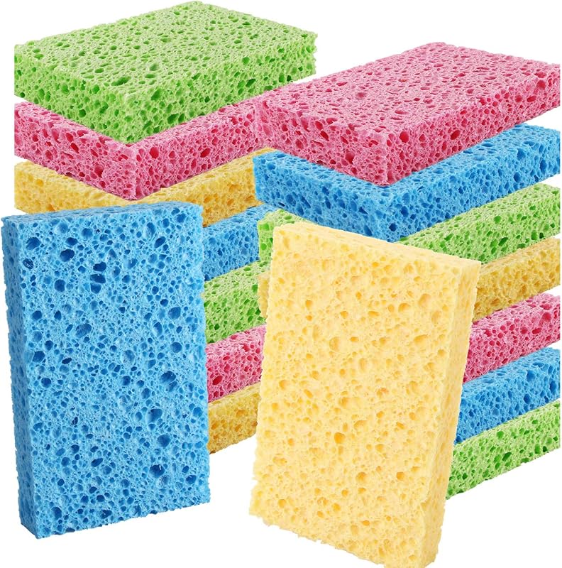 Paquete 16 esponjas celulosa antiarañazos cocina