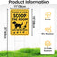 Letrero No Dog Poop 15x11" doble cara impermeable pack 2