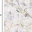 Alfombra decorativa 3x5ft diseño abstracto gris y dorado