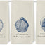 Set 3 Toallas Cocina Náuticas Con Conchas Azules