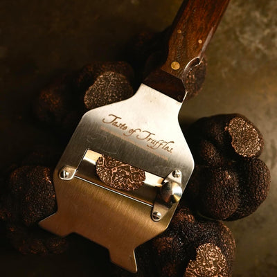 Afeitadora trufas acero inox mango palisandro gourmet