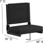 2 Sillas Estadio Acolchadas Plegables Negro 500lb