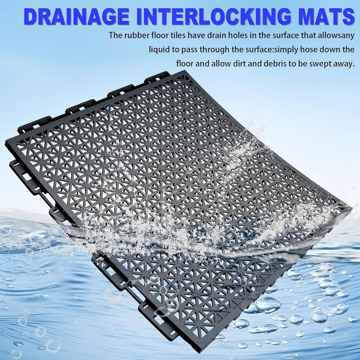 100 Cojines Antiderrap con Tapete Drenaje 10x10pulg