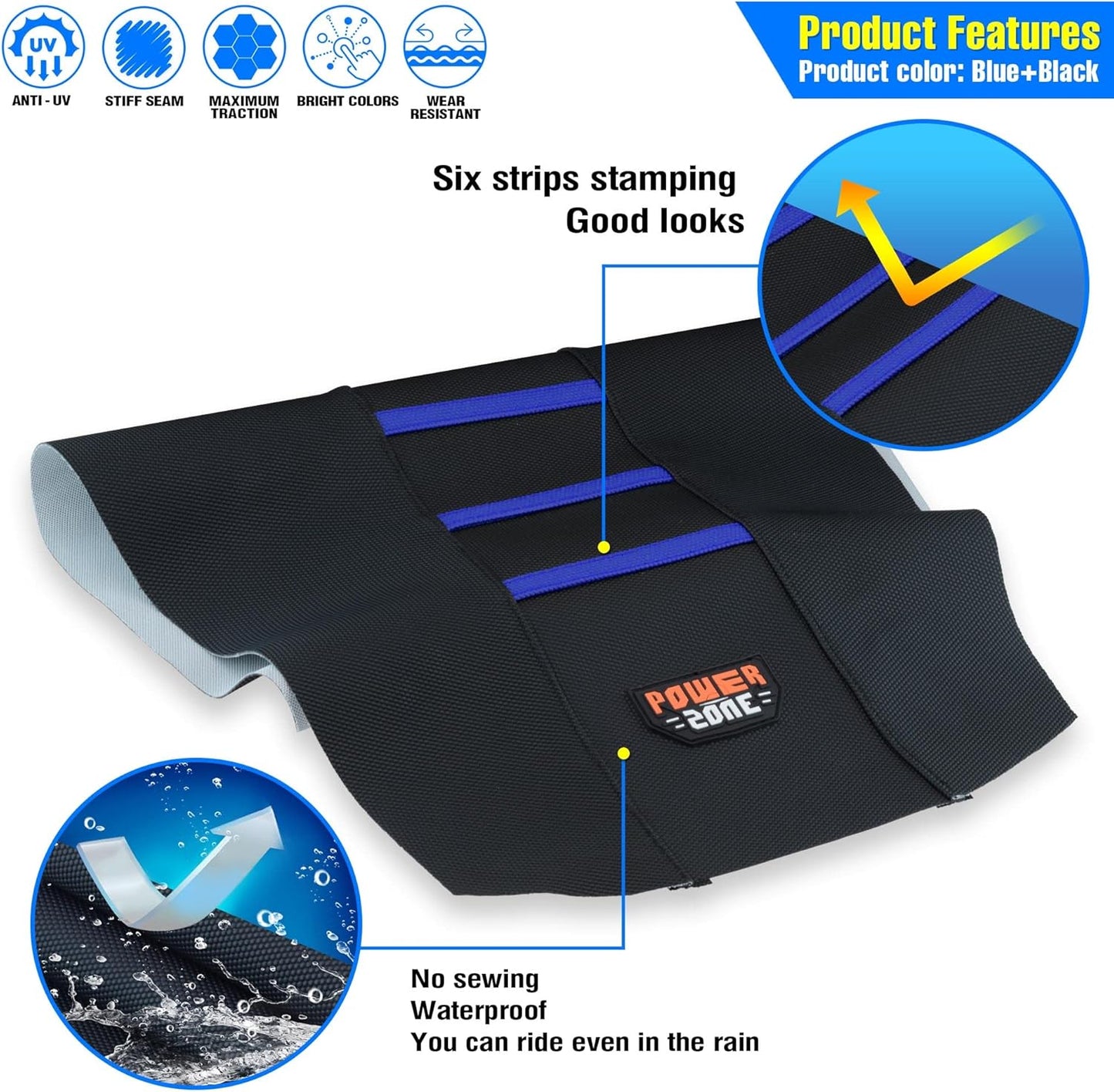 Funda asiento motocicleta antiderrap para cross pit