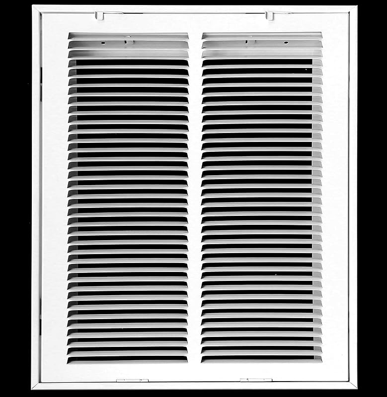 Rejilla filtro aire HVAC acero 12x18" cara extraible blanco