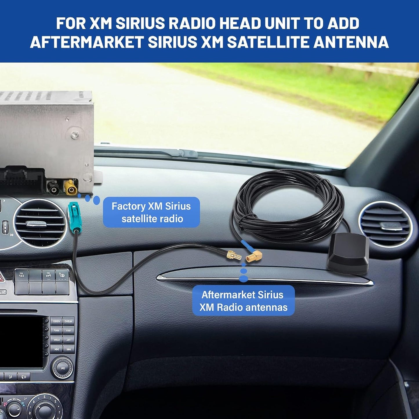 Adaptador Fakra Z hembra a SMB macho 8" coche Sirius XM