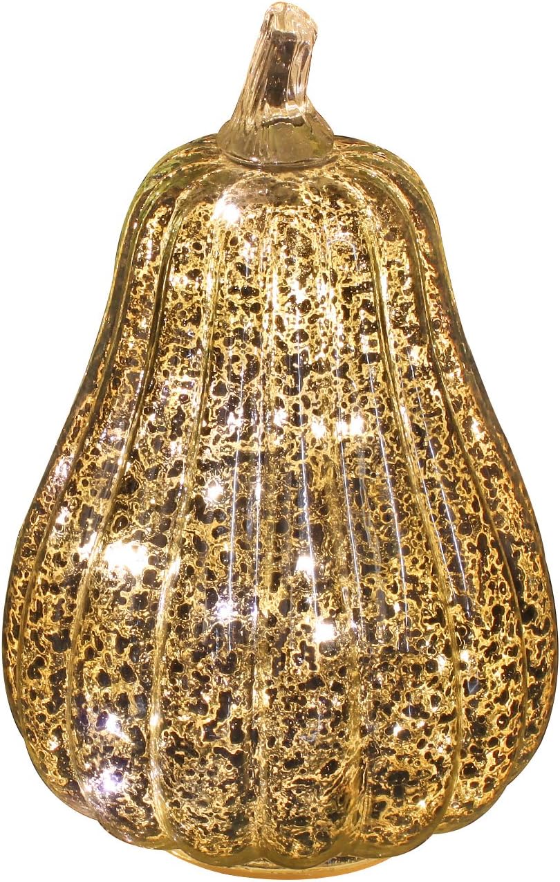 Luz LED calabaza color plateado con pilas