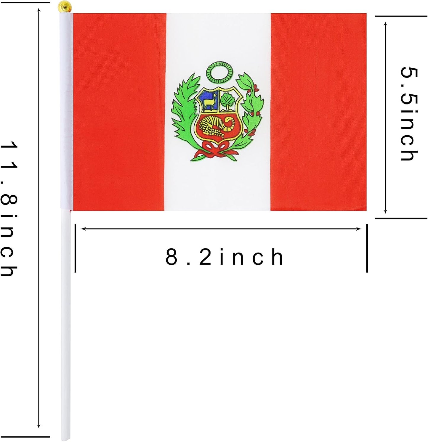 Banderas pequeñas redondas de Perú