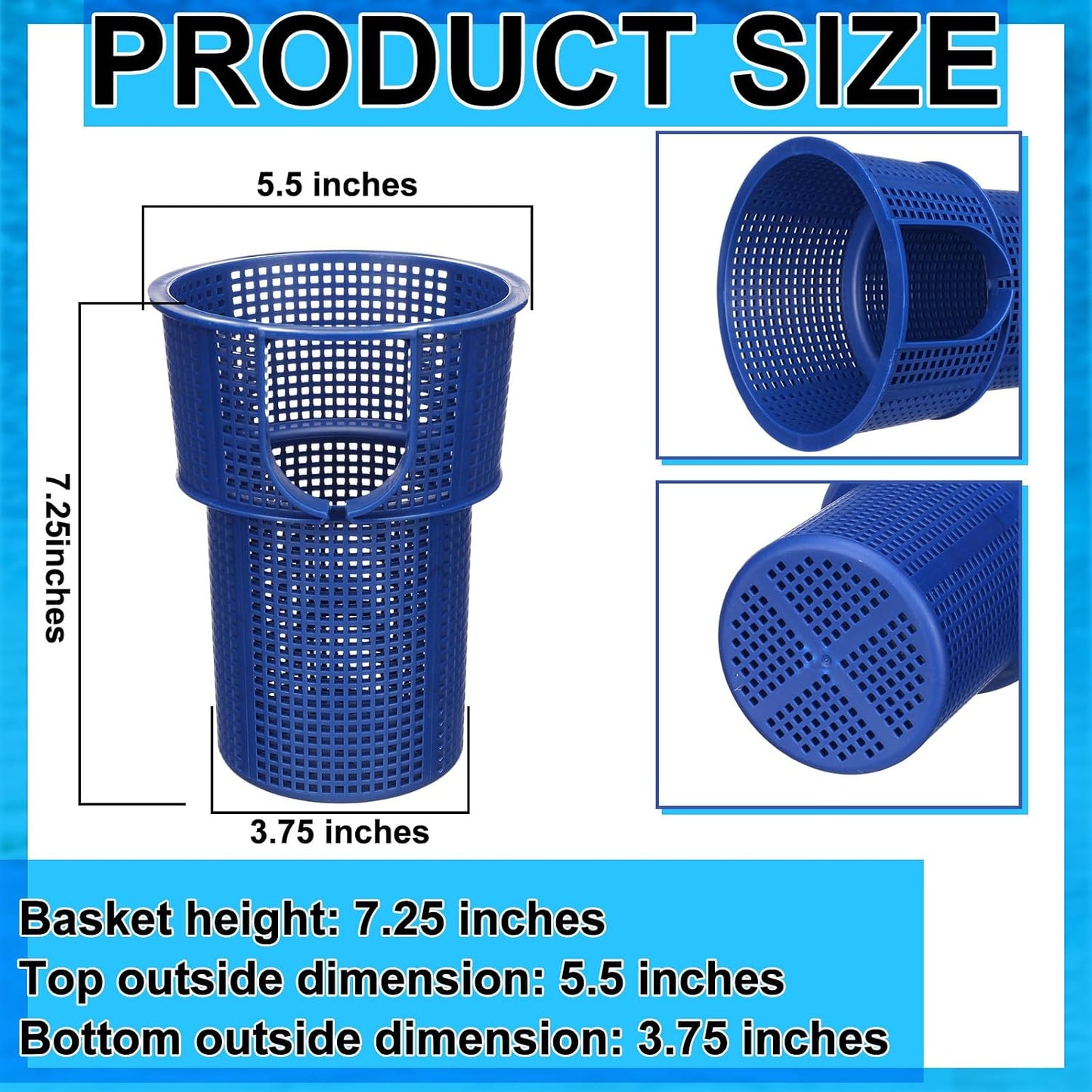 Cesta repuesto bomba piscina compat. Superflo Pentair azul