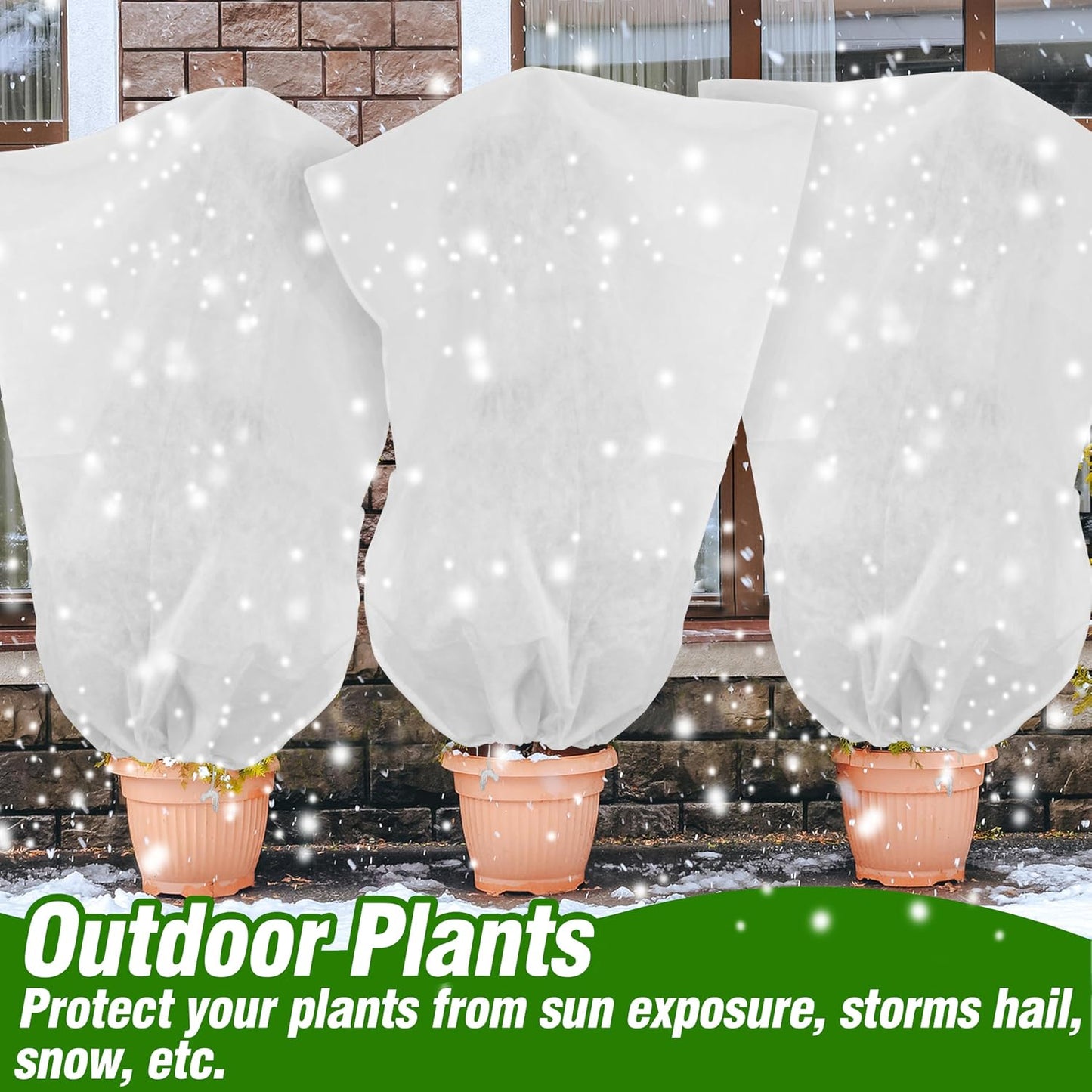 5 Cubiertas para plantas con cordón protección invierno