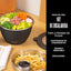 Kit ensaladera acero inox 64oz Onyx con bandeja remov.