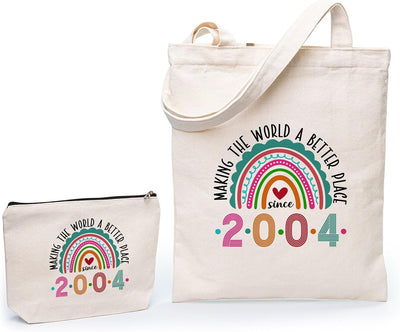 2 bolsas lona mujer 21 años arcoíris gran capacidad