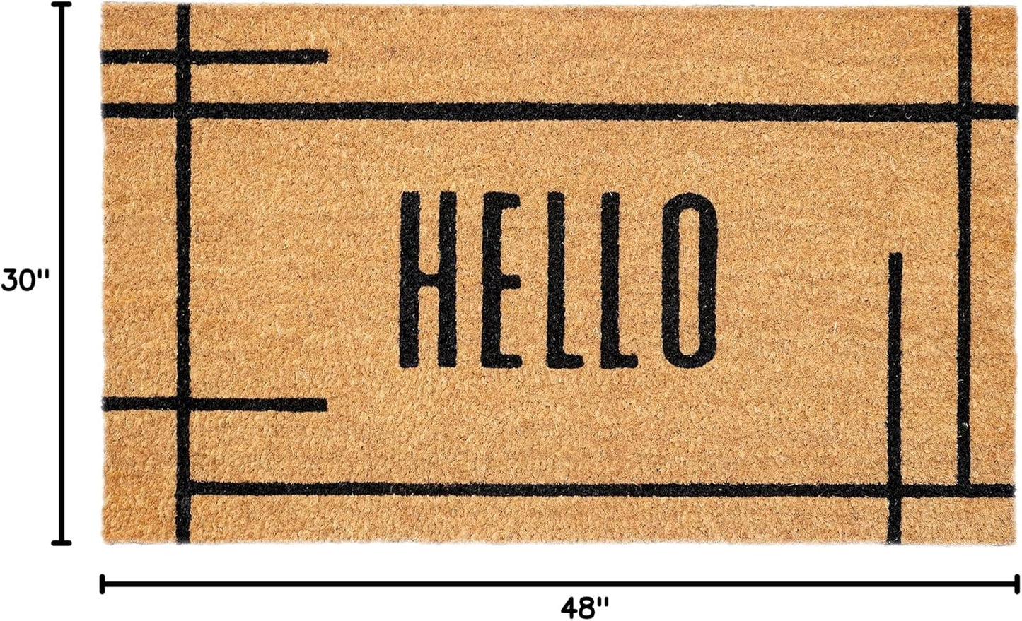 Alfombra moderna natural 48x30pulg