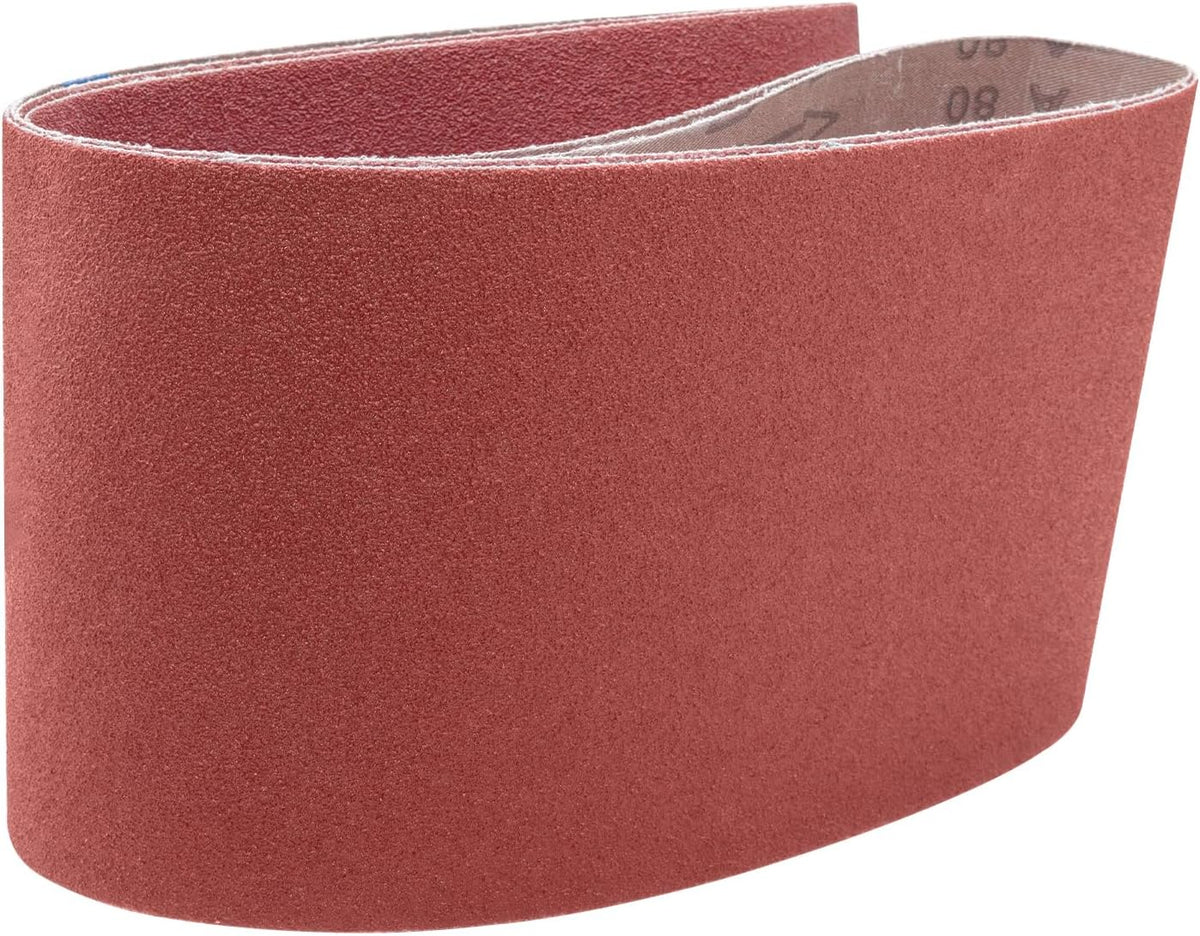 Pack 9 correas lijado 6x48 pulg 40 60 80 grano aluminio