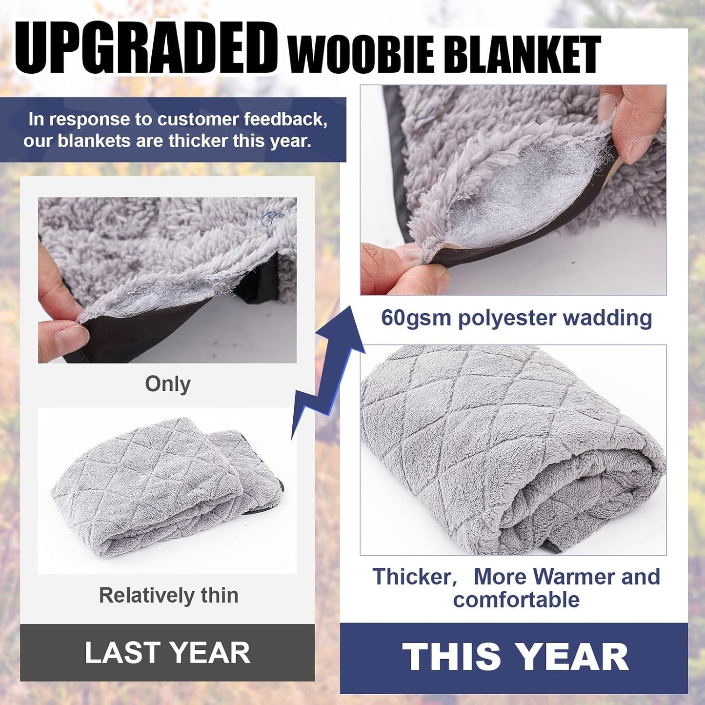 Manta Woobie Impermeable Sherpa Extra Gruesa 59x79pulg