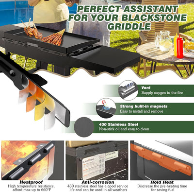 Protector viento magnético Blackstone 36pulg para parrilla