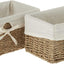 Cesta estante forrada blanca set 2