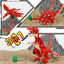 Kit dinosaurios 3en1 287pzas educativo niños 6-10 rojo