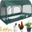 Corral pollo portátil para animales pequeños 3 puertas verde