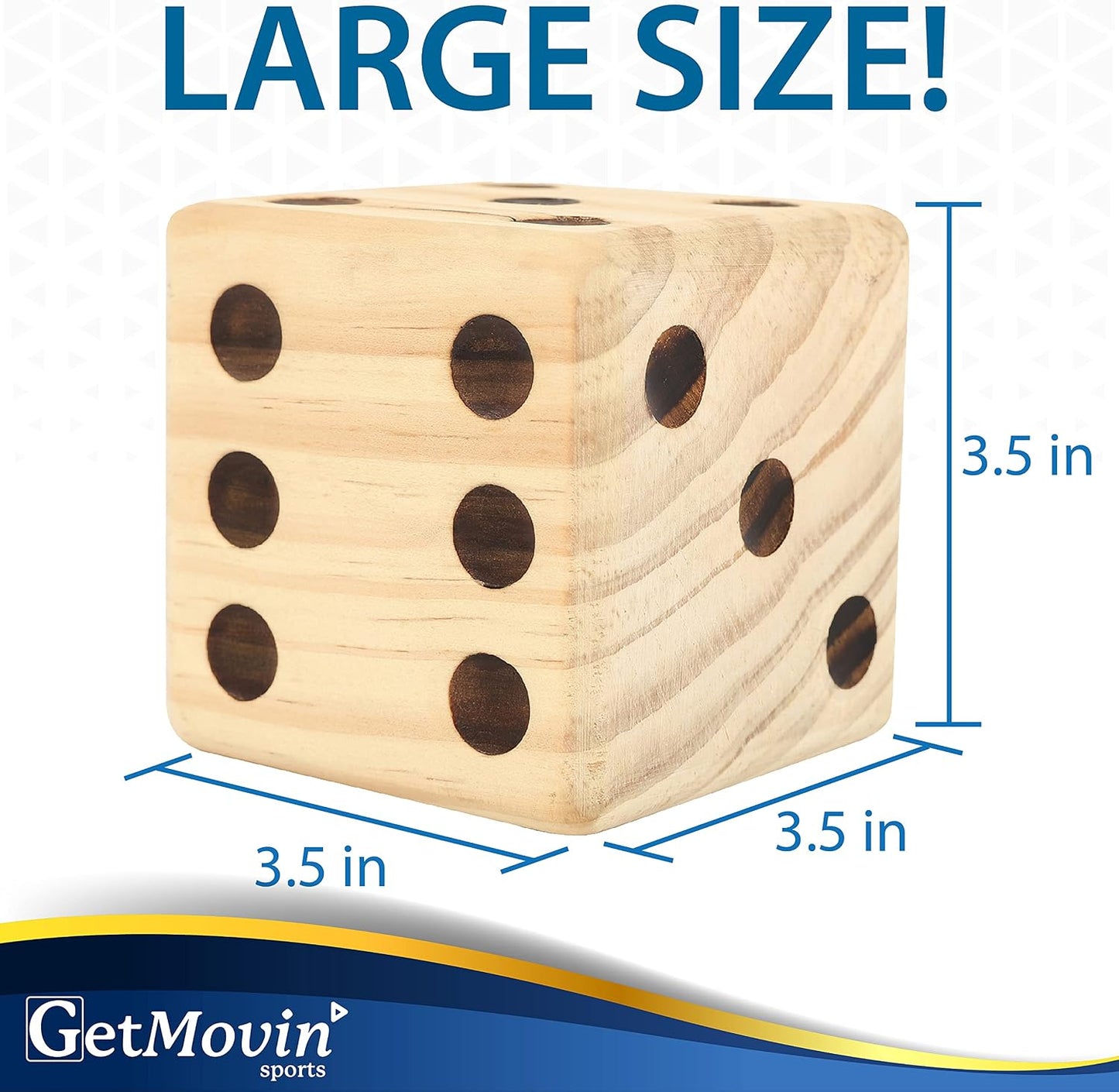 Set dados madera cubo rollo tarjeta puntuación