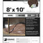 Lona Polialgodón 8x10ft Reversible Plata/Marrón 10-mil