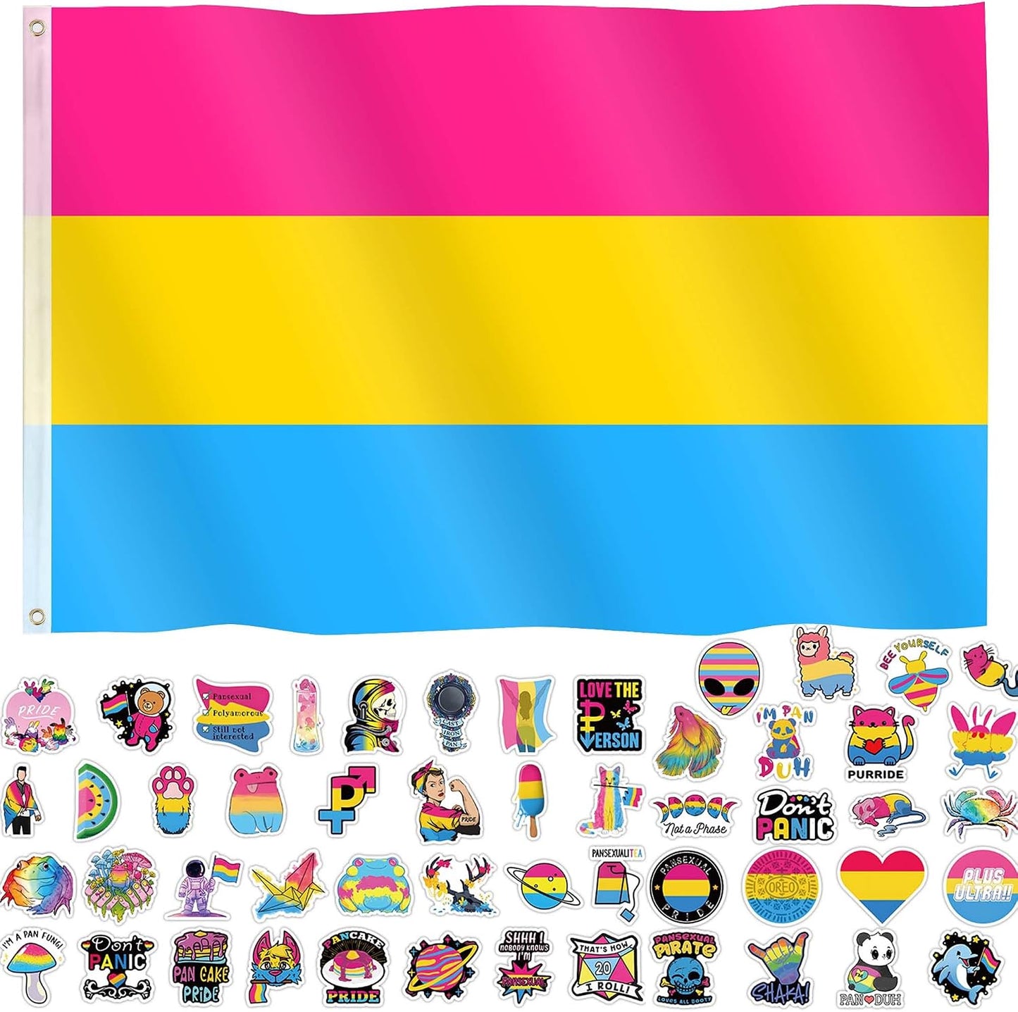 Bandera pansexual 3x5ft decoración orgullo arco iris