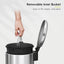 Cubo basura acero inox 5L con pedal y tapa