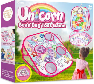 Set lanzamiento bolsas frijoles unicornio para niñas 3-8 años
