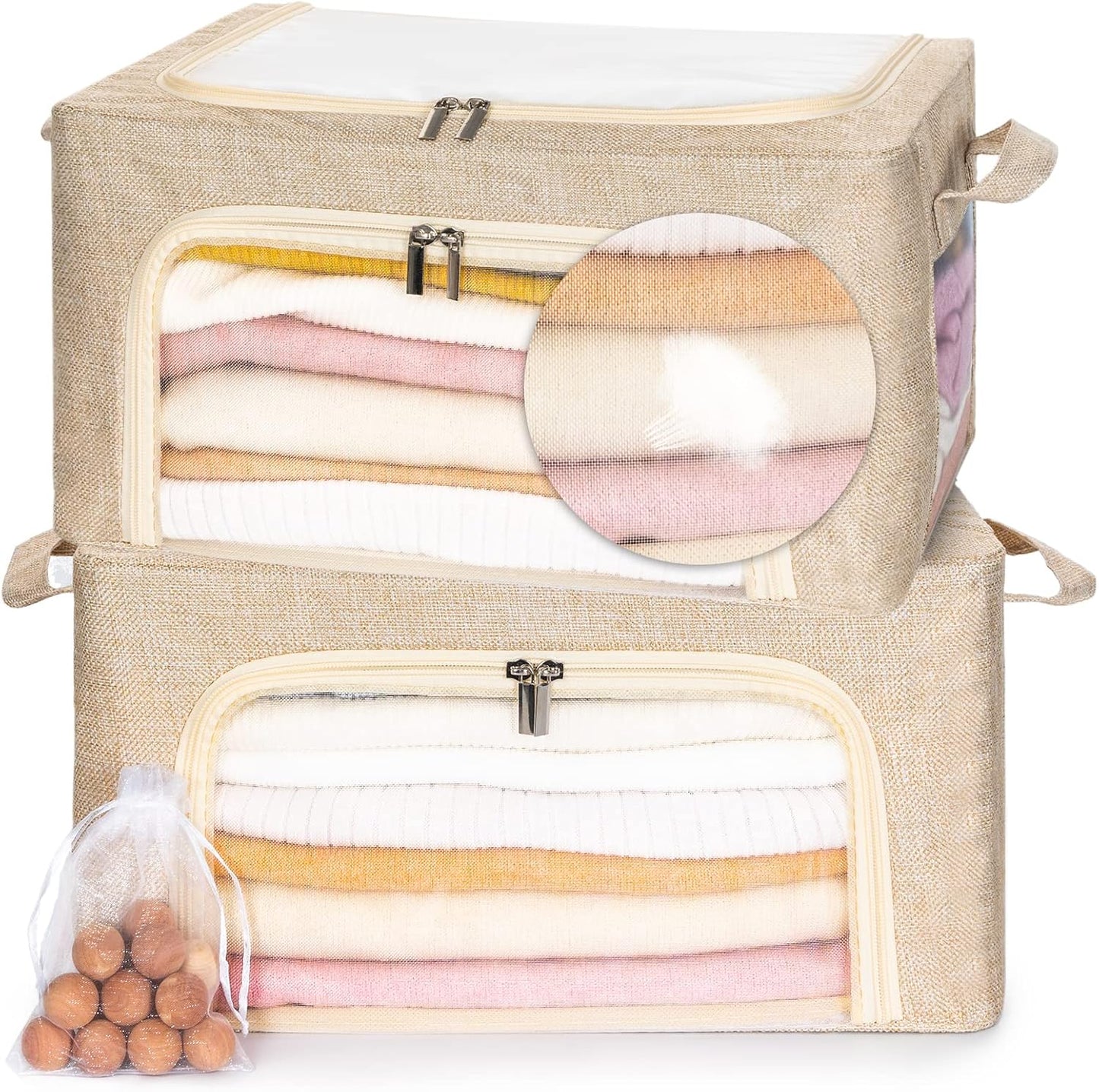 Bolsa almacenamiento suéter 22L con bola cedro