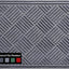 Tapete puerta multiusos 18x30pulg impermeable gris claro