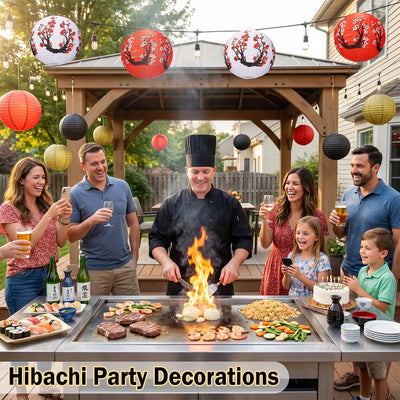 14 Pzas Decoración Fiesta Japonesa Chino Sushi 8-12pulg