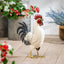 Estatuas animales metal gallo 14pulg decoración jardín