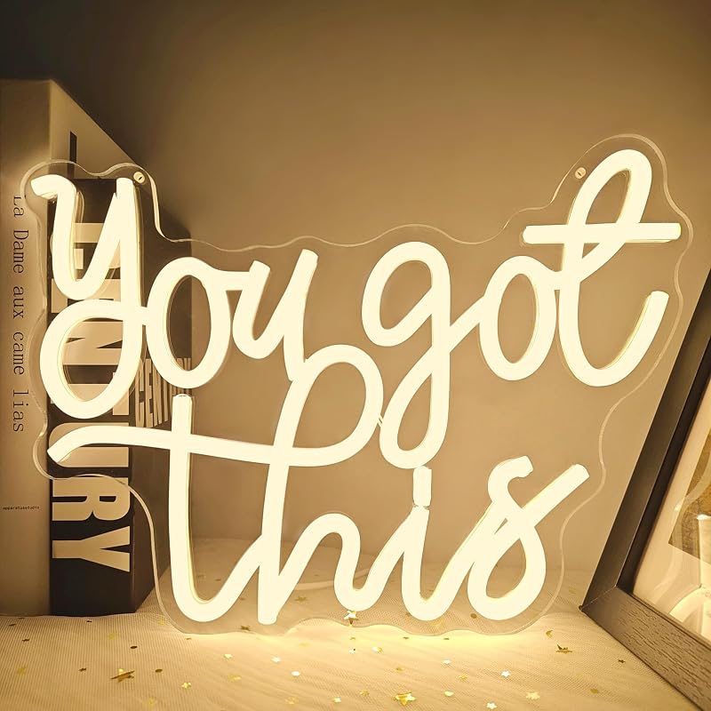Letrero neón You Got This con luz LED hogar oficina