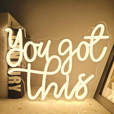 Letrero neón You Got This con luz LED hogar oficina