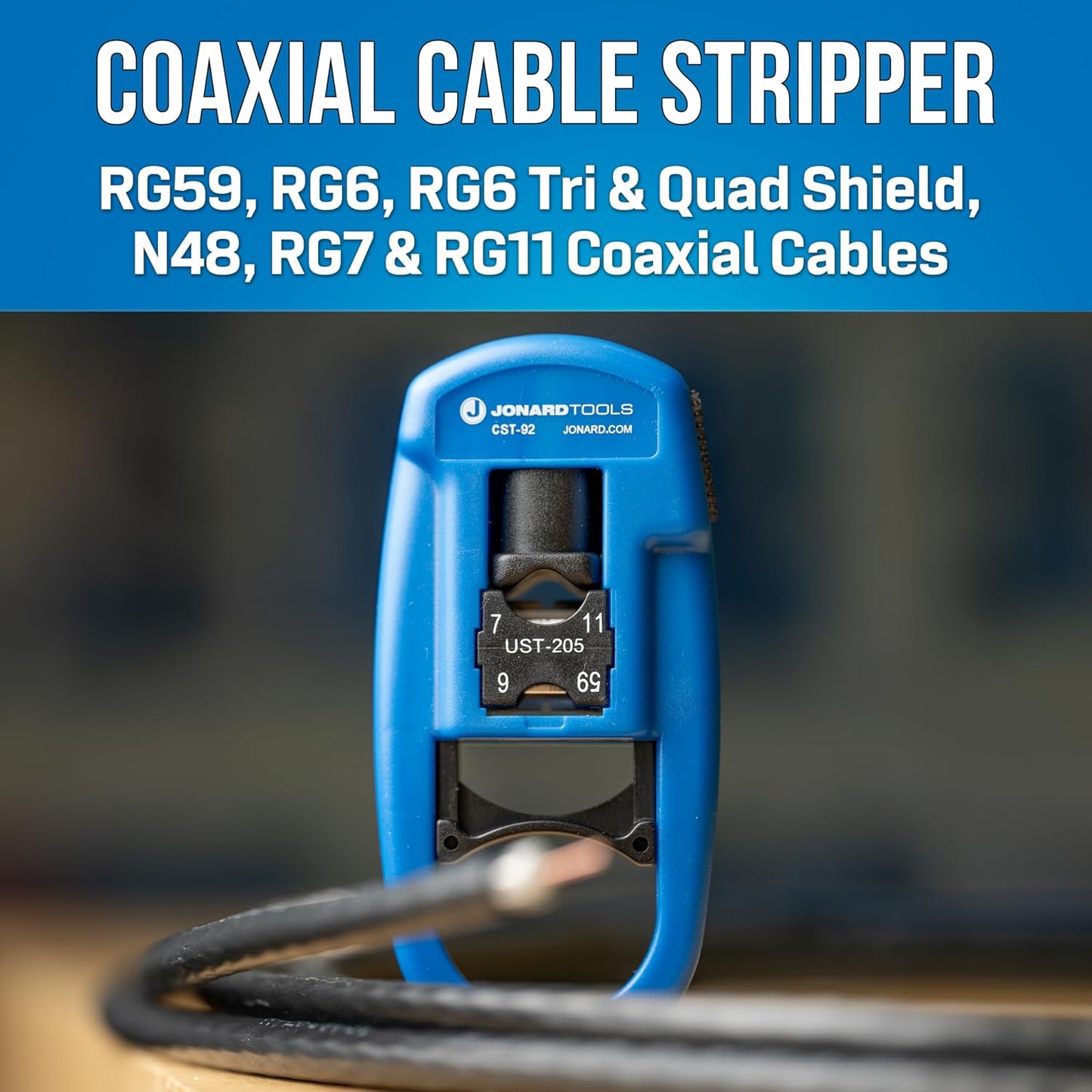 Pelacables coaxiales para RG59 RG6 RG11 N48