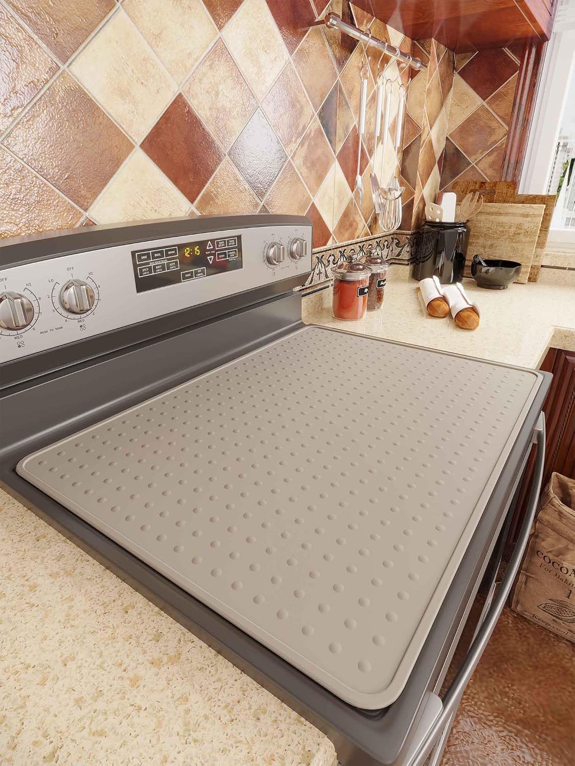Cubierta estufa eléctrica silicona protector vidrio