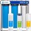 Sistema filtro agua casa 3 etapas reduce olor