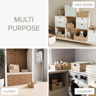 Cestas tejidas decorativas set 4 organizadores varios