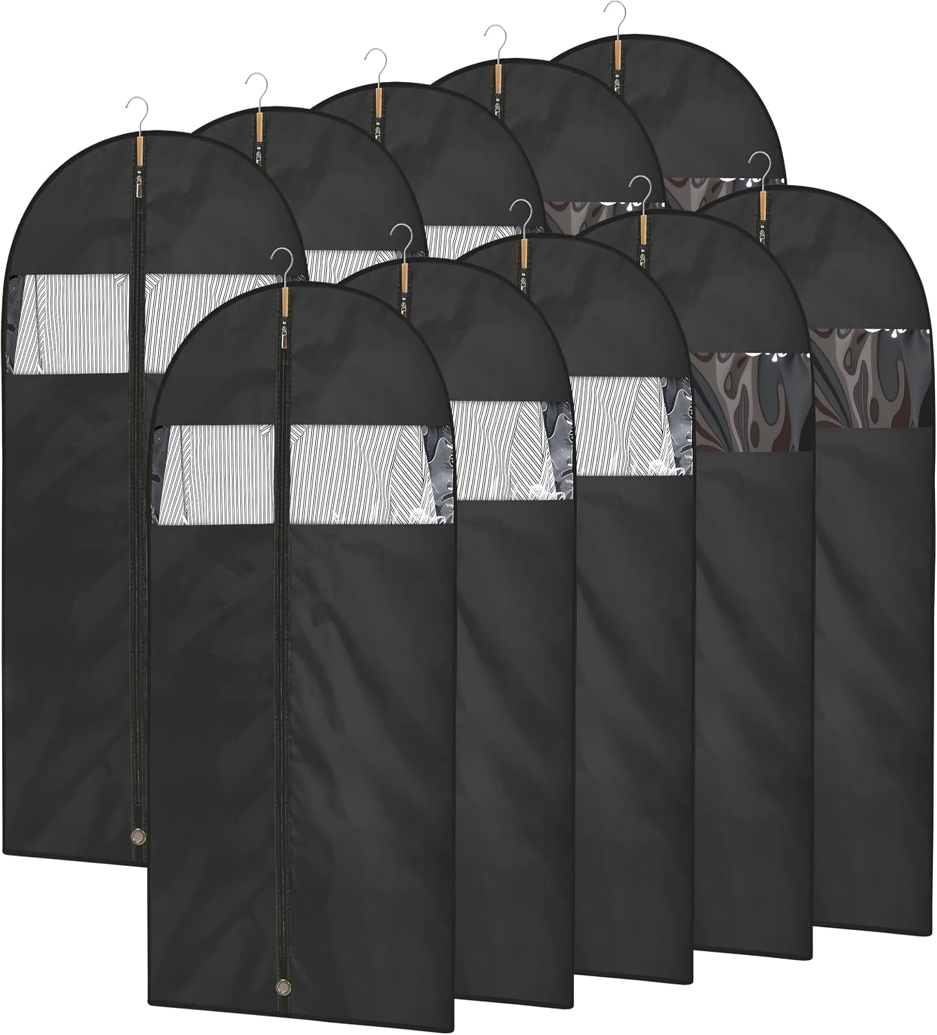 Bolsa ropa negra 50" para traje hombre viaje con cremallera