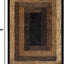 Alfombra geométrica negro/beige 43x62"