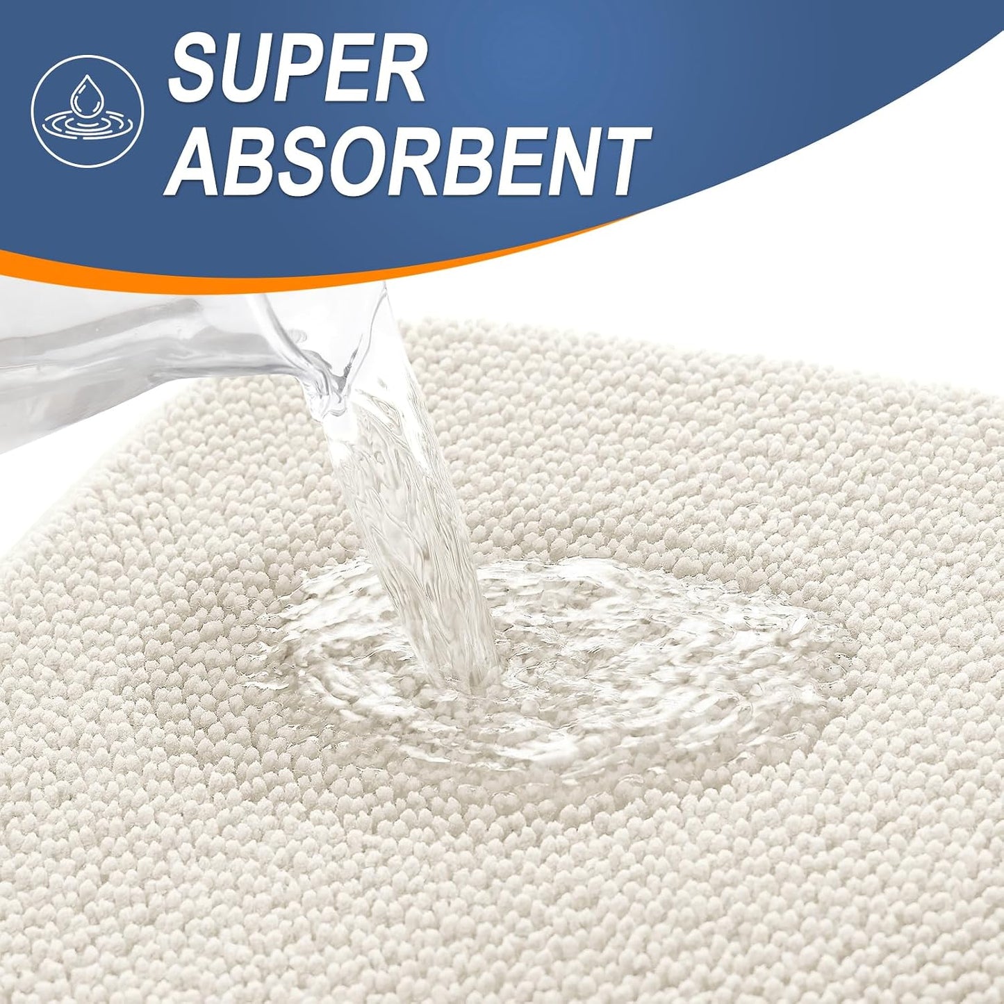 Alfombras baño forma U 24x20pulg espuma viscoelástica