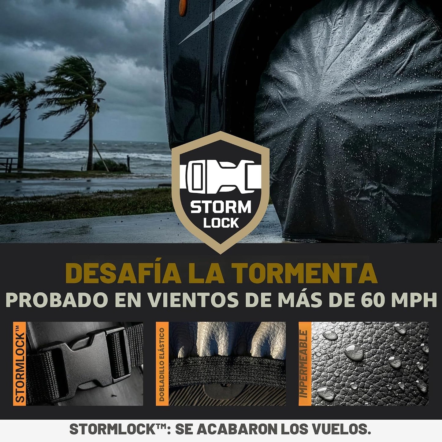 Fundas neumáticos set 4 resistentes clima UV StormLock