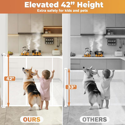 Puertas retráctiles para bebés y perros 236pulg reforzadas
